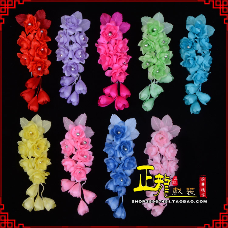 景鬓花头饰小花头花 真丝绢花