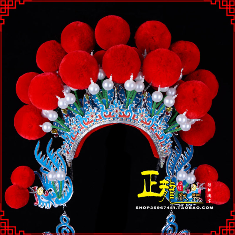 景戏曲盔帽武旦穆桂英花木兰女将 中档七星帽